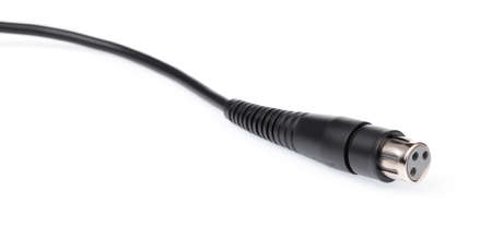 Connector for audio equipment isolated on white background.
