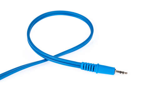 jack RCA Audio cable 3.5mm isolated on white background