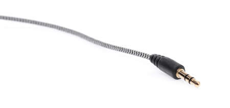 audio cable isolated on white background.