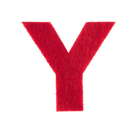Alphabet Z is made of felt isolated on white background.の写真素材