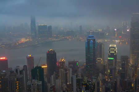Hong Kong - March 19, 2016:Night view of Hong Kong