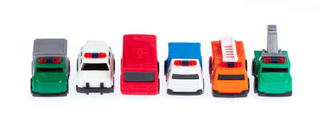 collection car toy kids isolated on a white background.