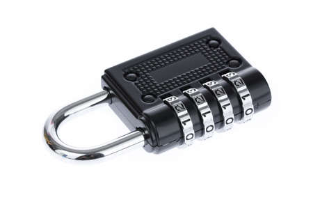 padlock with password isolatedon white background