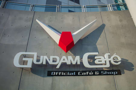 JAPAN - October 20, 2016: Gundam Cafe in Odaiba official cafe and shop