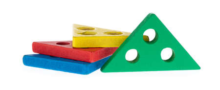Toys Geometric Shape Wooden isolated on white background