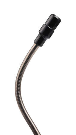 Microphone of headphones isolated on white background.の写真素材