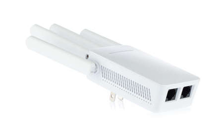 WiFi wireless router isolated on white background.