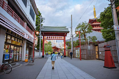 TOKYO JAPAN May - 15, 2019: Sensoji-ji Red Japanese Temple in Asakusa, Tokyo, Japan, Stock imageのeditorial素材