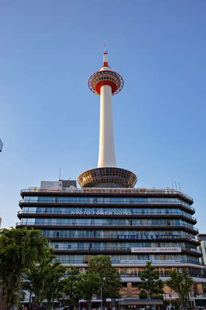 Kyoto, Japan May - 22, 2019: Kyoto Tower in Kyoto, Japan.It is Kyoto's tallest structure.のeditorial素材