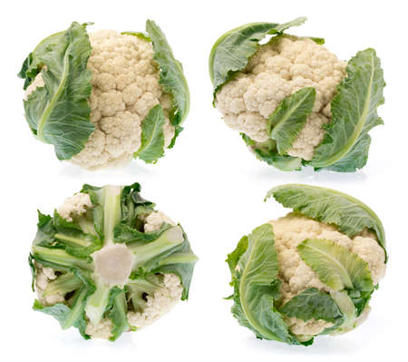Cauliflower set Isolated on White Backgroundの写真素材