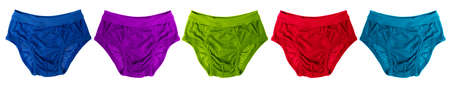 Collection of Male underpants isolated on white background.の写真素材