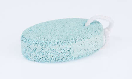 pumice stone for scrubbed and body care isolated on white backgrounの写真素材