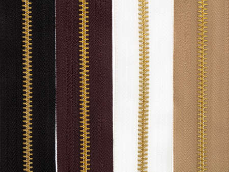 zippers isolated on white background
