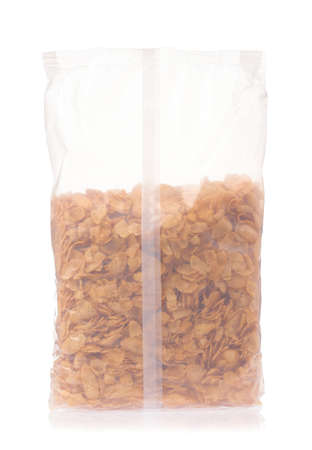 Plastic bag of dry grain cereals long rice