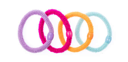 colorful fabric hair band isolated on white background