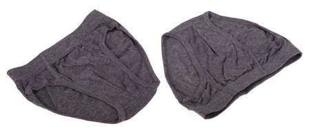 Set of Grey Men Underwear Panties isolated on white background.の写真素材