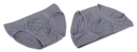 Set of Grey Men Underwear Panties isolated on white background.の写真素材