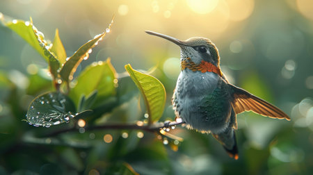 Close-up of a hummingbirdの素材