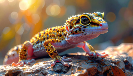 Leopard Gecko high-resolution creative and visually stunning artwork.の素材