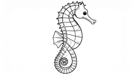 Seahorse beautiful and imaginative composition with rich detail.の素材