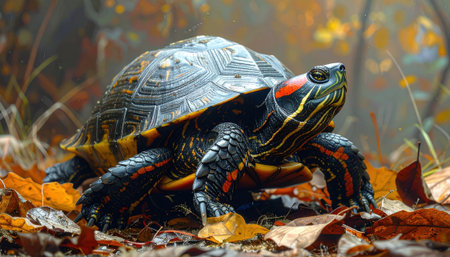 Red-Eared Slider beautiful and imaginative composition with rich detail.の素材