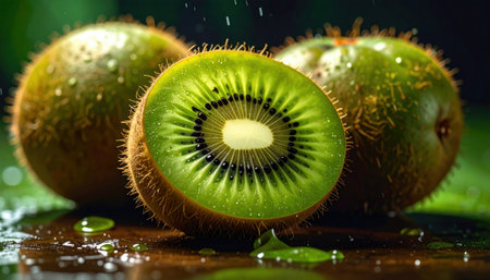 Kiwi visually striking high-quality image with artistic flair.の素材