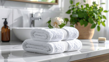 Bath towel captivating high-resolution composition with artistic touch.の素材