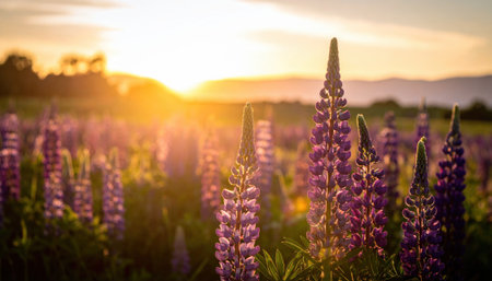 Lupine visually striking high-quality image with artistic flair.の素材