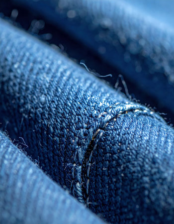 Close-up of fabric texture showing stitching, threads, and material weave.の素材