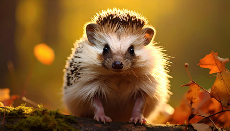 Hedgehog high-resolution creative and visually stunning artwork.の素材