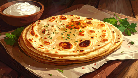 Chapati detailed and vibrant artwork full of creative elements.の素材