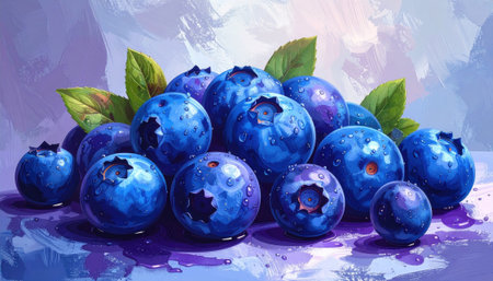 Blueberry visually striking high-quality image with artistic flair.の素材