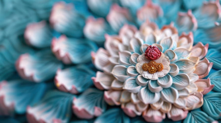 A vibrant mandala pattern, radiating outward, symbolizing healing power.の素材