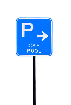 Car Pool Parking Sign - Current Australian Road Sign. Isolated on Whiteの写真素材
