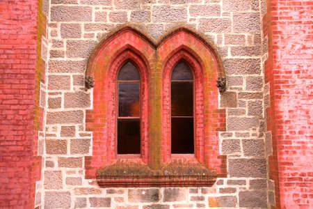 Exterior Windows of St Andrew's Church, Adelaide, Australiaの写真素材