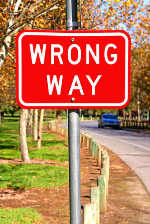 Wrong Way Traffic Sign - Current Australian Road Sign