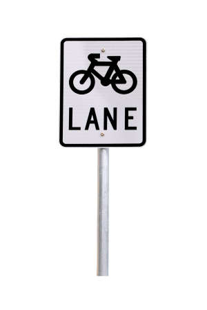 Bicycle Lane Traffic Sign - Australian Road Signの写真素材