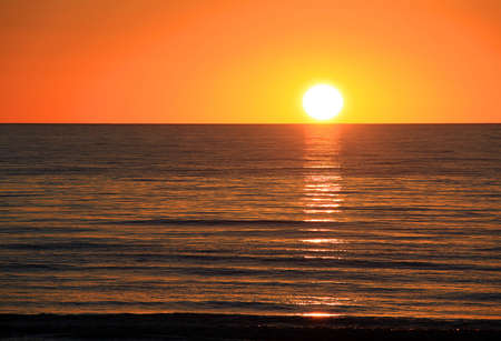 Sunset over Ocean.  Larg's Bay, Adelaide, Australiaの写真素材
