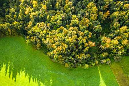 Lake Tegernsee in the Bavarian Alps. Aerial Drone Panorama Shot. Jump. Germany close to Austria....