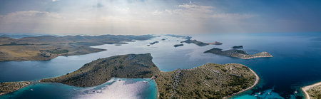 Kornati Islands Croatia drone panoramaの写真素材