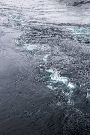 Whirlpools of the maelstrom of Saltstraumen, Nordland, Norwayの写真素材