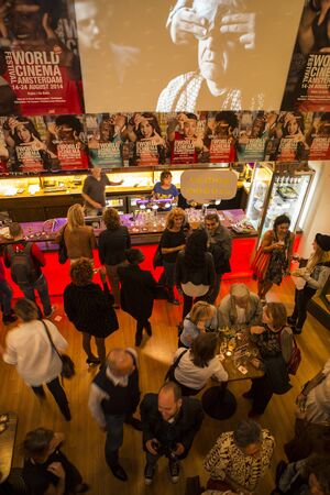 Amsterdam, The Netherlands - August 14 2014: during the opening evening of the World Cinema Amsterdam festival, a world film festival held from 14 to 24/08/2014のeditorial素材