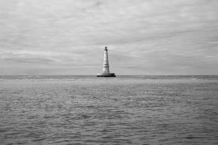 view of the historical lighthouse of Cordouan, Gironde estuary, Franceの写真素材