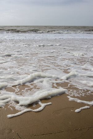 beach on the west coast of France, Vendee, l'Aiguillon sur Merの写真素材