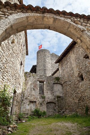 Medieval village of Perouges, Franceのeditorial素材