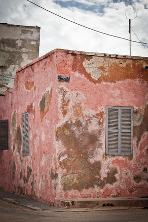 Pink Old Houseの写真素材