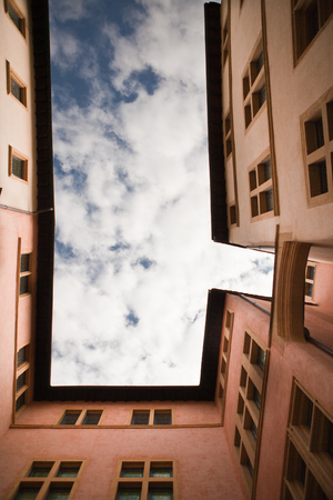 Old town Lyon, traboulesの写真素材