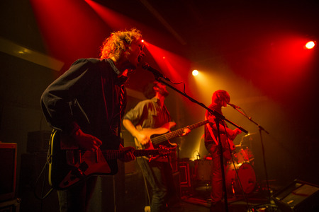 Amsterdam, The Netherlands - 11 february 2016: Canshaker Pi is performing as 1st act before the concert of Indie-rock dutch trio Bombay for their Album Release Show at venue OT301 Amsterdam, The Netherlands - 11 february 2016: Canshaker Pi is performing as 1st act before the concert of Indie-rock dutch trio Bombay for their Album Release Show at venue OT301