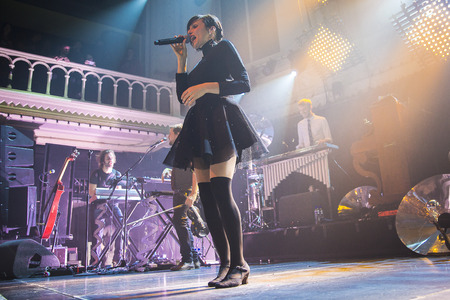 Amsterdam, The Netherlands - 22 November, 2016: concert of French electro swing band Caravan Palace at venue Paradisoのeditorial素材