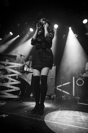 Amsterdam, The Netherlands - 16 March, 2016: concert of French electro swing band Caravan Palace at venue Melkwegのeditorial素材